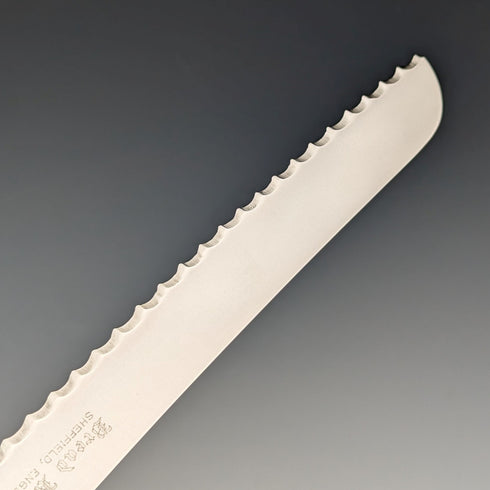 1969年 英国ヴィンテージ 純銀製ハンドル ブレッドナイフ Harrison Brothers